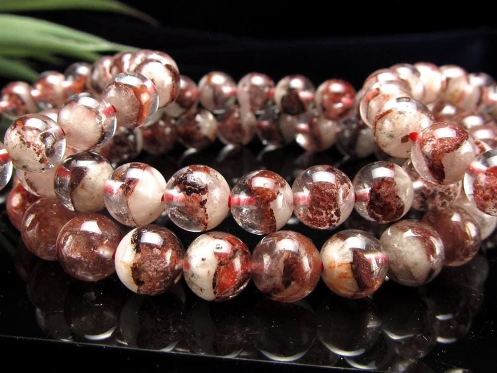 ファントムクォーツ 幻影水晶 ブレスレット レッドファントム 赤富士