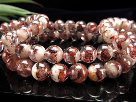 ファントムクォーツ 幻影水晶 ブレスレット レッドファントム 赤富士