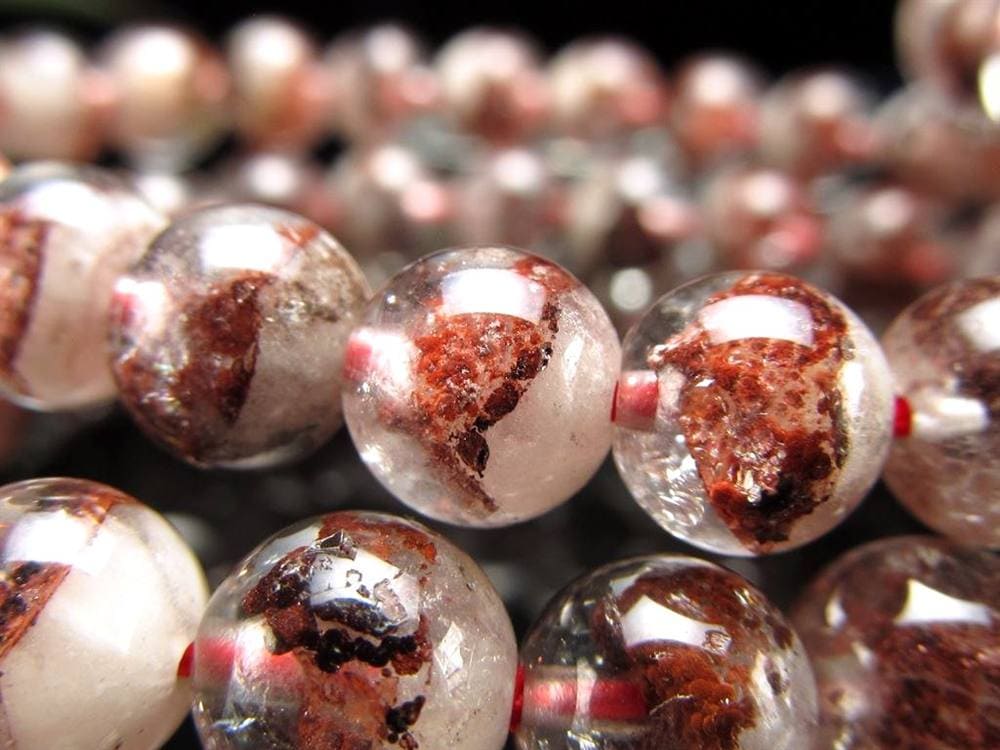 ファントムクォーツ 幻影水晶 ブレスレット レッドファントム 赤富士