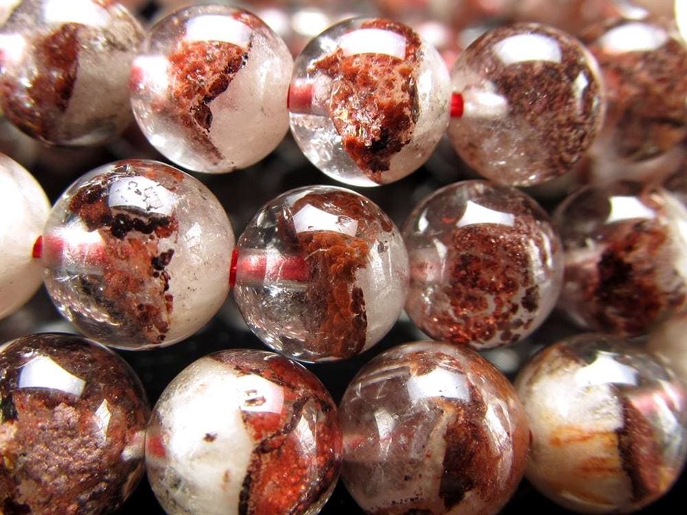 ファントムクォーツ 幻影水晶 ブレスレット レッドファントム 赤富士