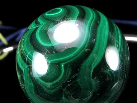 天眼 マラカイト 孔雀石 丸玉 置物 スフィア