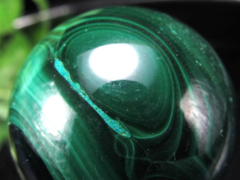 天眼 マラカイト 孔雀石 丸玉 置物 スフィア