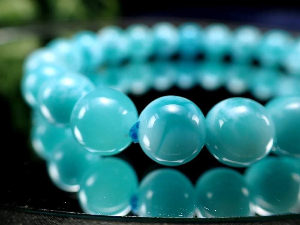 ラリマー ブレスレット ブルーペクトライト ドミニカ共和国 Larimar