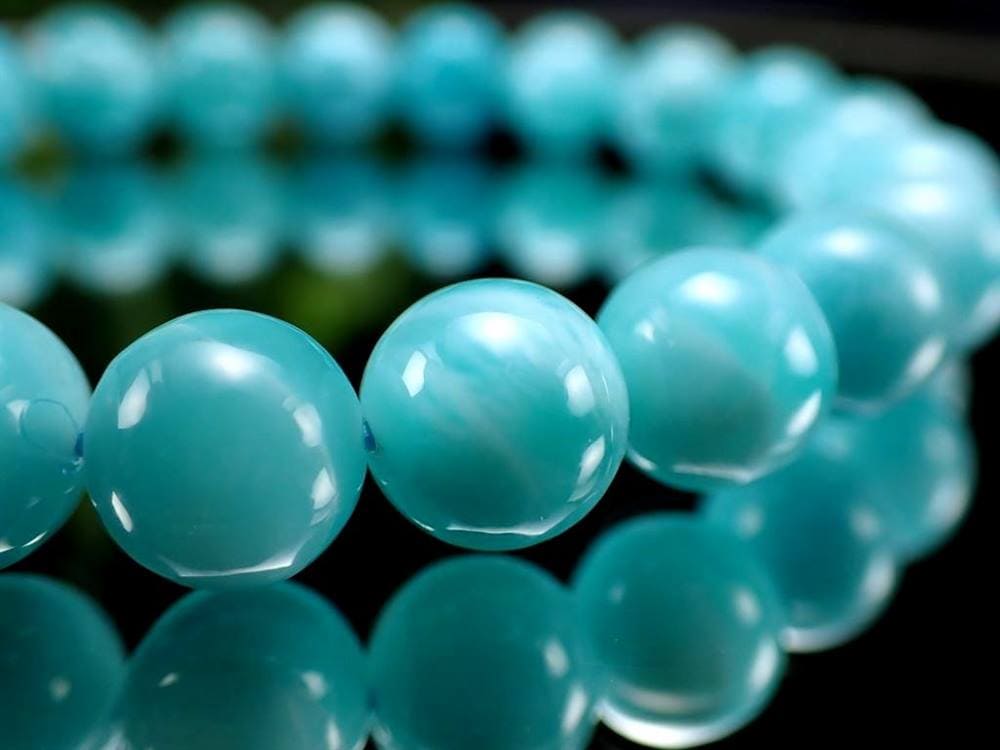 ラリマー ブレスレット ブルーペクトライト ドミニカ共和国 Larimar