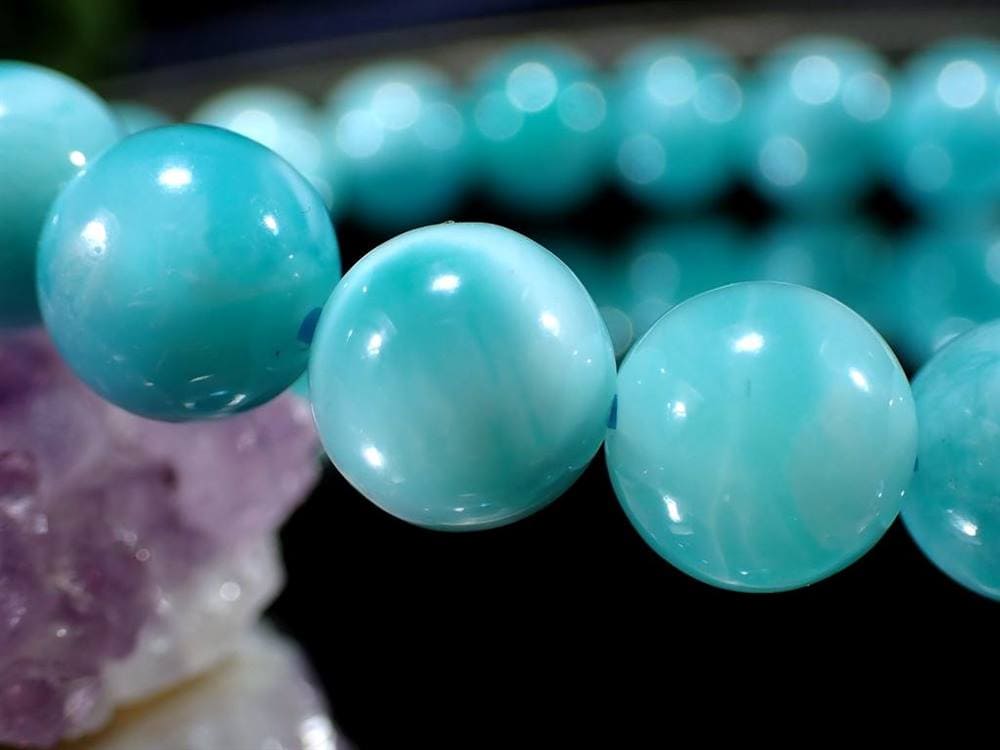 ラリマー ブレスレット ブルーペクトライト ドミニカ共和国 Larimar