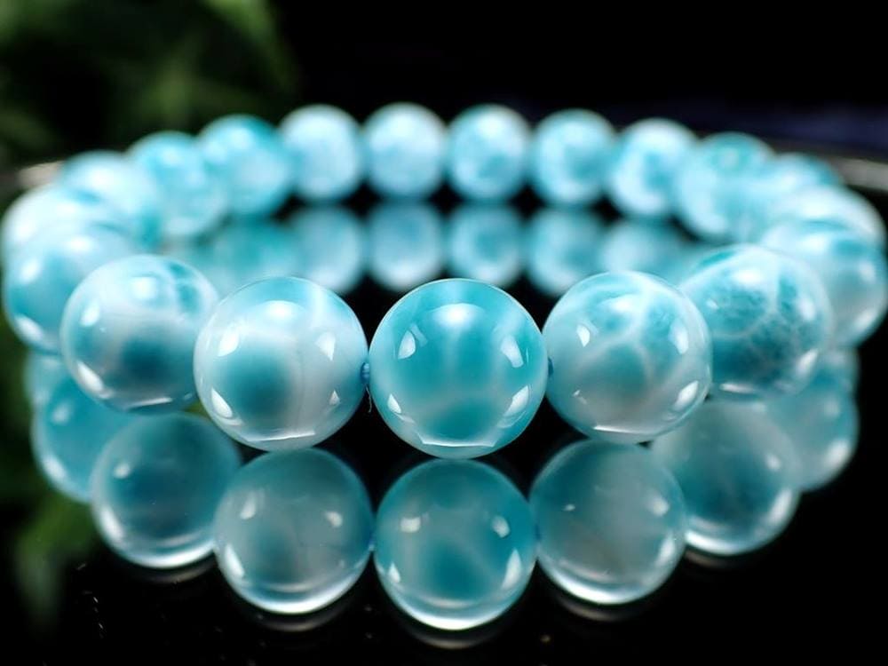 ラリマー ブレスレット ブルーペクトライト ドミニカ共和国 Larimar