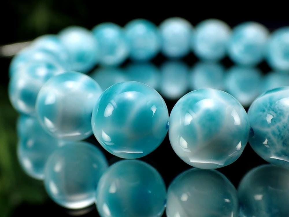 ラリマー ブレスレット ブルーペクトライト ドミニカ共和国 Larimar