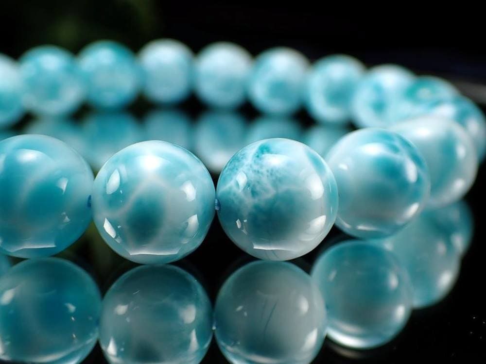 ラリマー ブレスレット ブルーペクトライト ドミニカ共和国 Larimar