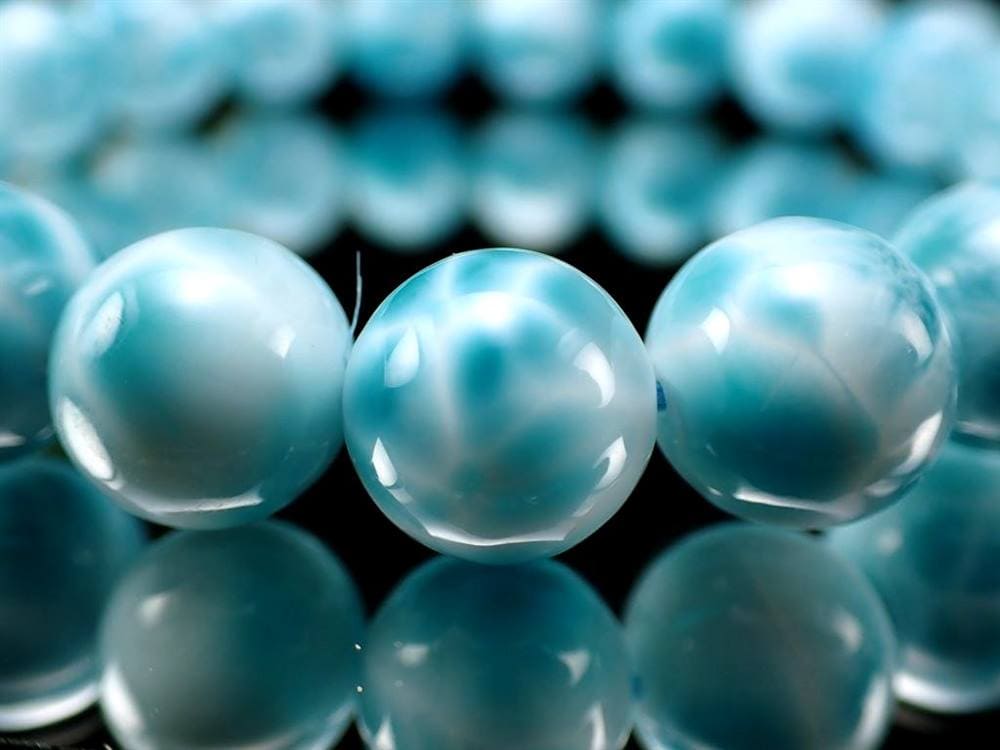 ラリマー ブレスレット ブルーペクトライト ドミニカ共和国 Larimar