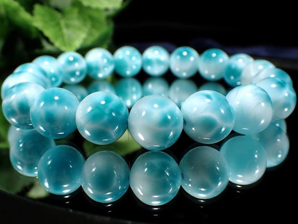 ラリマー ブレスレット ブルーペクトライト ドミニカ共和国 Larimar