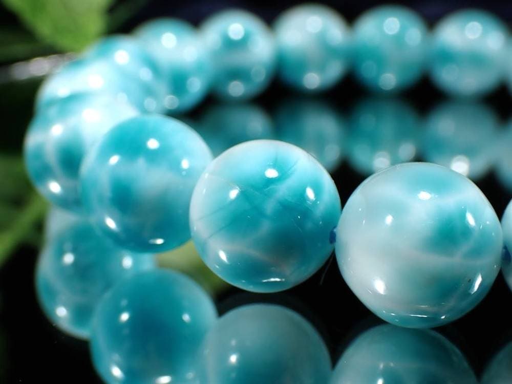 ラリマー ブレスレット ブルーペクトライト ドミニカ共和国 Larimar