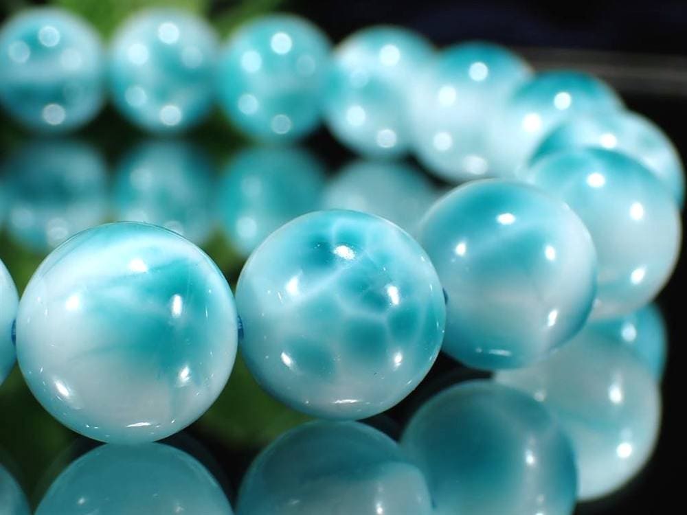 ラリマー ブレスレット ブルーペクトライト ドミニカ共和国 Larimar