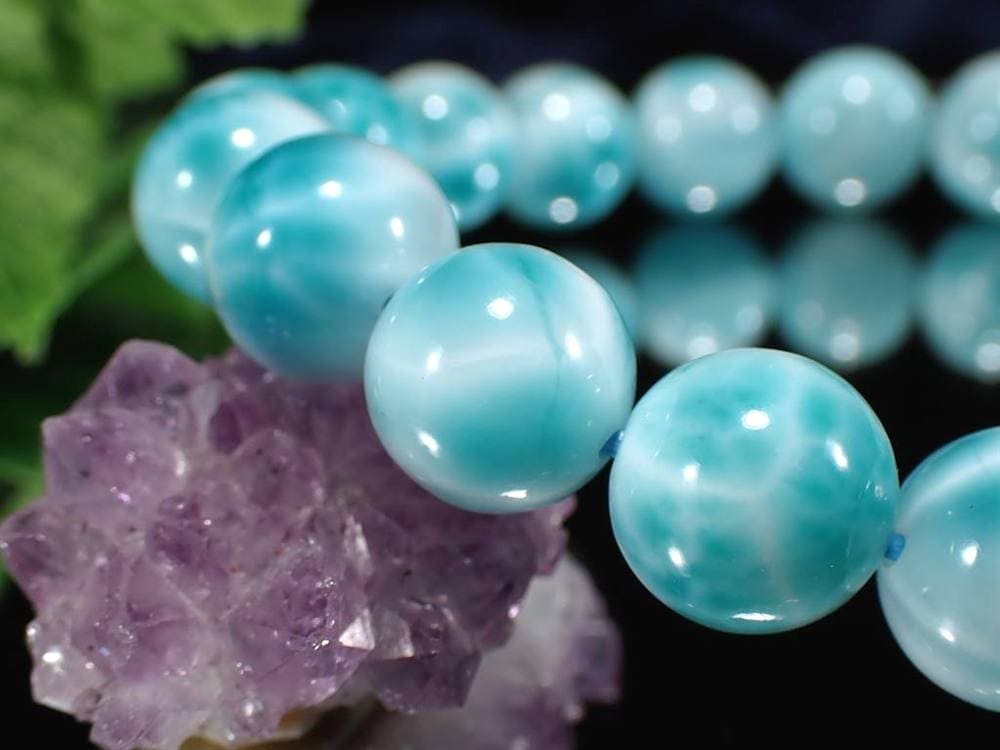 ラリマー ブレスレット ブルーペクトライト ドミニカ共和国 Larimar