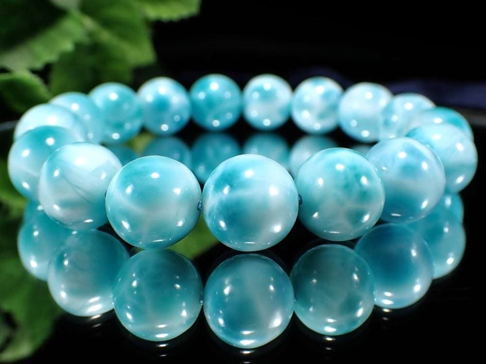 ラリマー ブレスレット ブルーペクトライト ドミニカ共和国 Larimar
