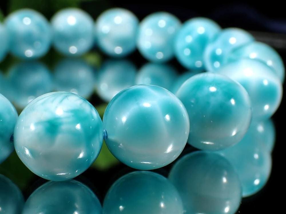 ラリマー ブレスレット ブルーペクトライト ドミニカ共和国 Larimar