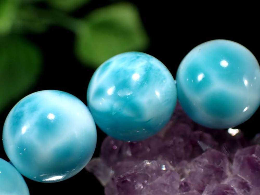 ラリマー ブレスレット ブルーペクトライト ドミニカ共和国 Larimar