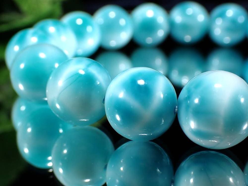 ラリマー ブレスレット ブルーペクトライト ドミニカ共和国 Larimar