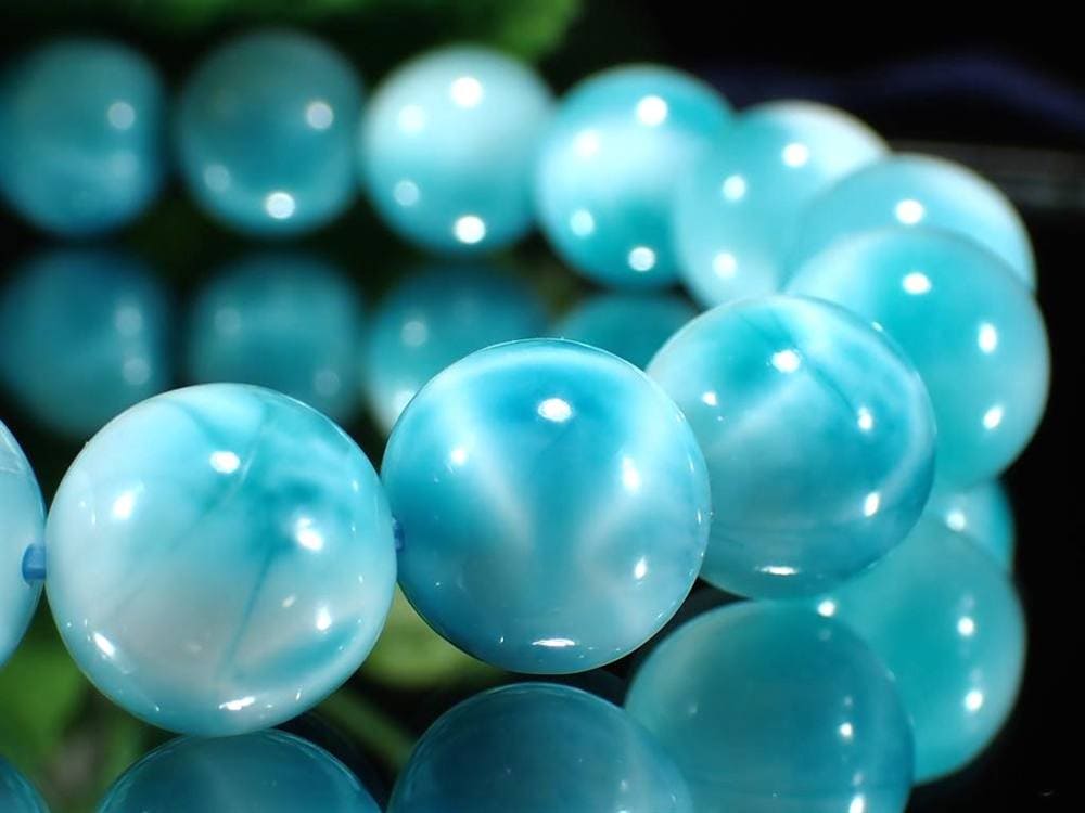 ラリマー ブレスレット ブルーペクトライト ドミニカ共和国 Larimar
