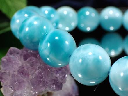 ラリマー ブレスレット ブルーペクトライト ドミニカ共和国 Larimar