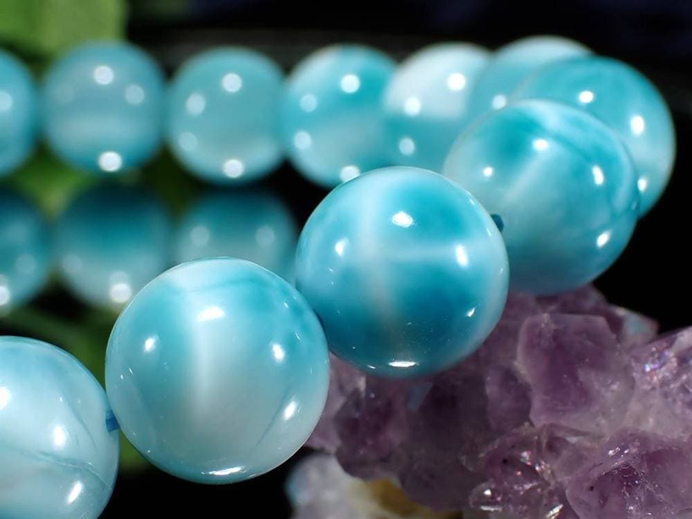 ラリマー ブレスレット ブルーペクトライト ドミニカ共和国 Larimar