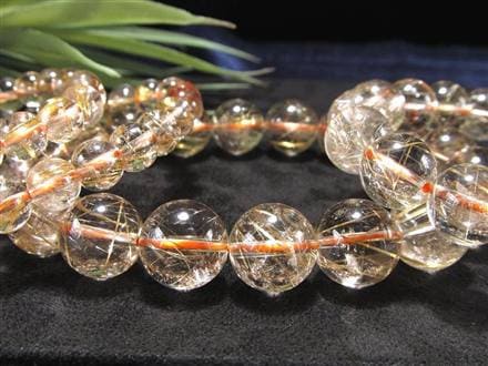 ゴールド ルチルクォーツ ルチレイテッドクォーツ ブレスレット 金運・勝負運の象徴