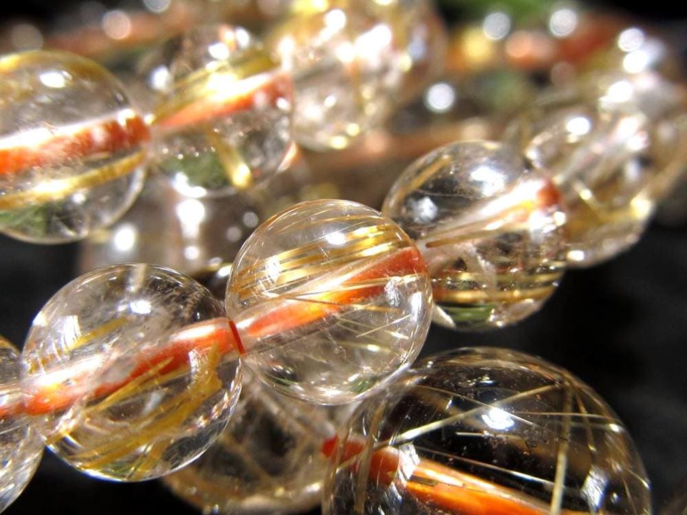 ゴールド ルチルクォーツ ルチレイテッドクォーツ ブレスレット 金運・勝負運の象徴