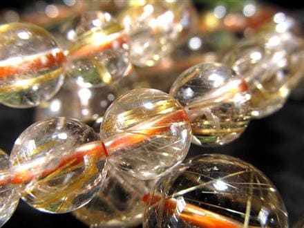 ゴールド ルチルクォーツ ルチレイテッドクォーツ ブレスレット 金運・勝負運の象徴