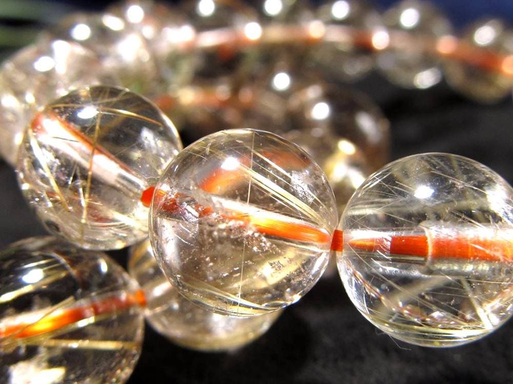 ゴールド ルチルクォーツ ルチレイテッドクォーツ ブレスレット 金運・勝負運の象徴