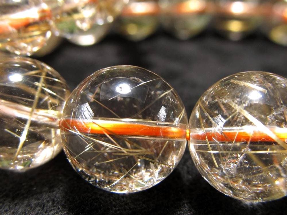 ゴールド ルチルクォーツ ルチレイテッドクォーツ ブレスレット 金運・勝負運の象徴