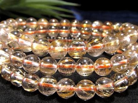 ゴールド ルチルクォーツ ルチレイテッドクォーツ ブレスレット 金運・勝負運の象徴