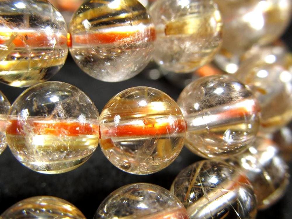 ゴールド ルチルクォーツ ルチレイテッドクォーツ ブレスレット 金運・勝負運の象徴