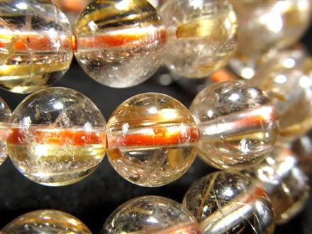 ゴールド ルチルクォーツ ルチレイテッドクォーツ ブレスレット 金運・勝負運の象徴