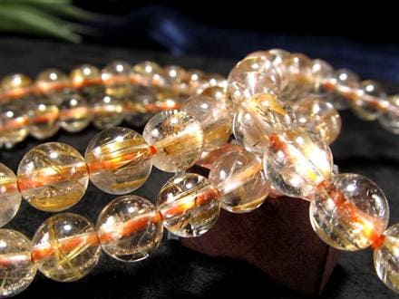 ゴールド ルチルクォーツ ルチレイテッドクォーツ ブレスレット 金運・勝負運の象徴