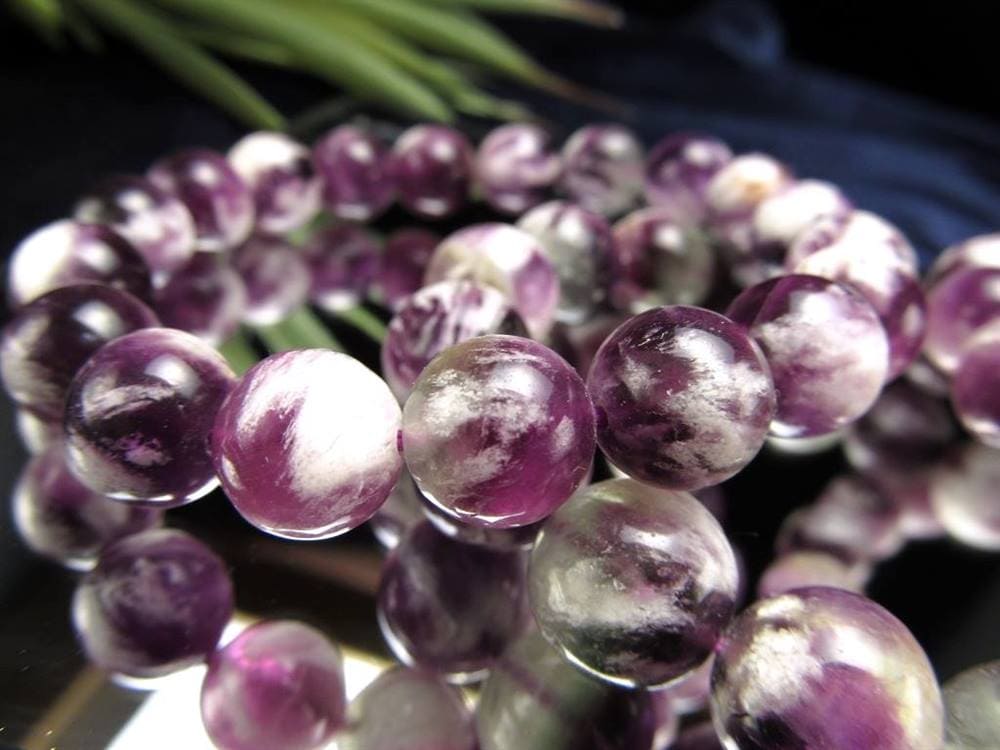 フローライト ブレスレット 石花蛍石 エンジェルフェザーフローライト 天然石