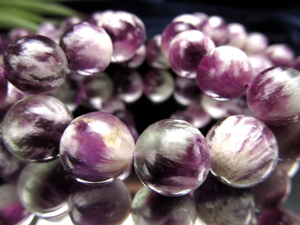 フローライト ブレスレット 石花蛍石 エンジェルフェザーフローライト 天然石