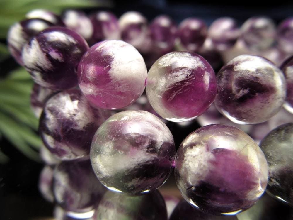 フローライト ブレスレット 石花蛍石 エンジェルフェザーフローライト 天然石