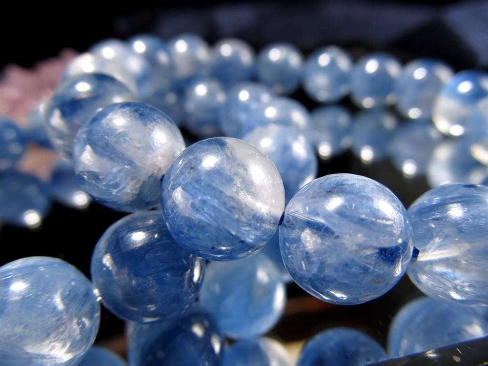 カイヤナイト 藍晶石 ブレスレット ブルー 青色