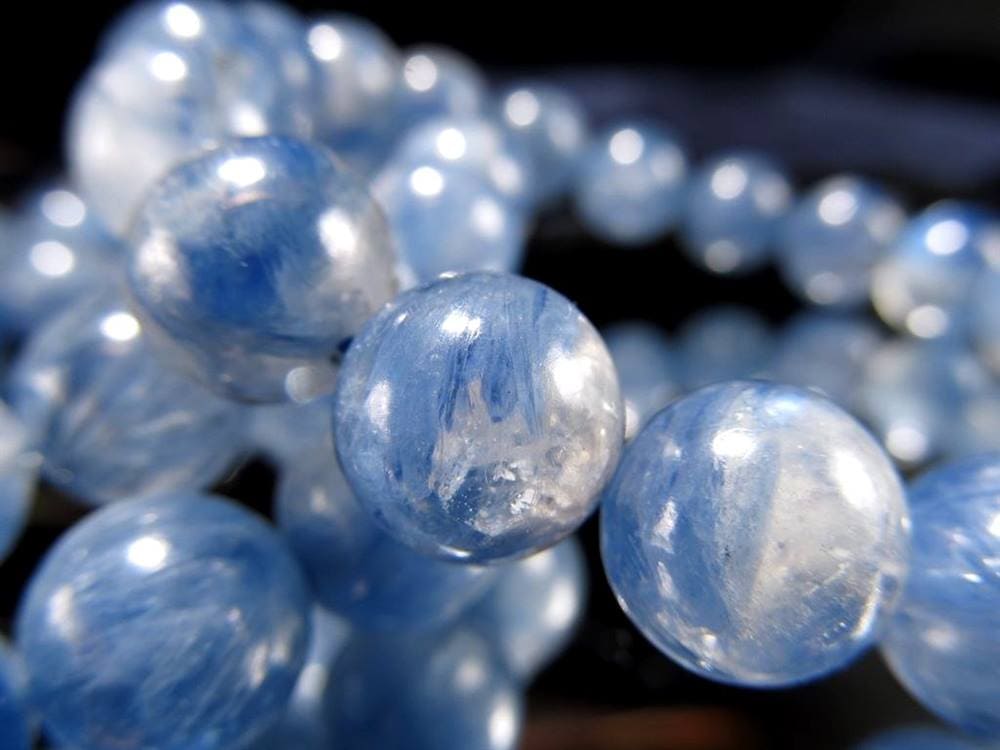 カイヤナイト 藍晶石 ブレスレット ブルー 青色