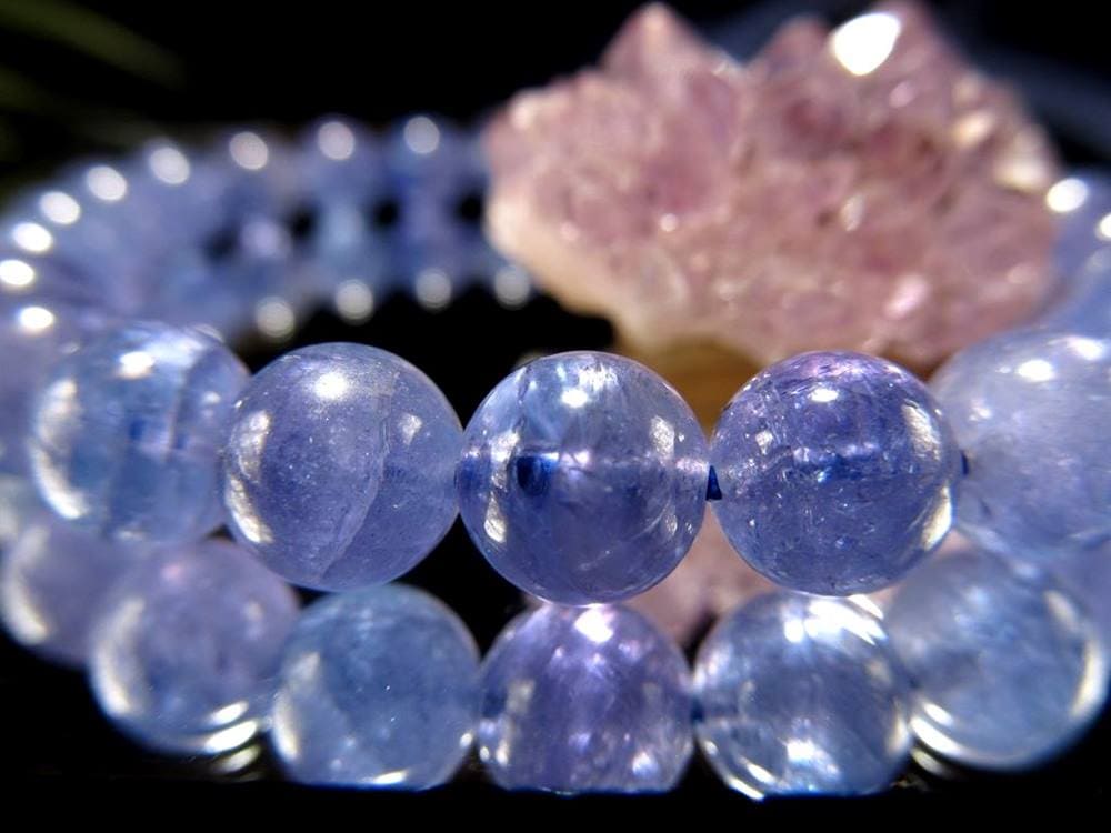 タンザナイト ブレスレット 12月の誕生石 ブルーゾイサイト 天然石