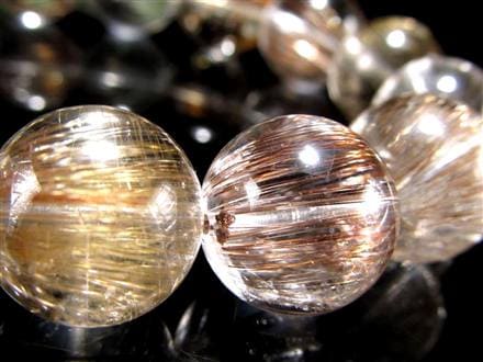 MIXルチルクォーツ ブレスレット キャッツアイ ルチルクォーツ ラビットヘア