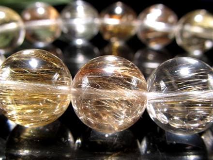 MIXルチルクォーツ ブレスレット キャッツアイ ルチルクォーツ ラビットヘア