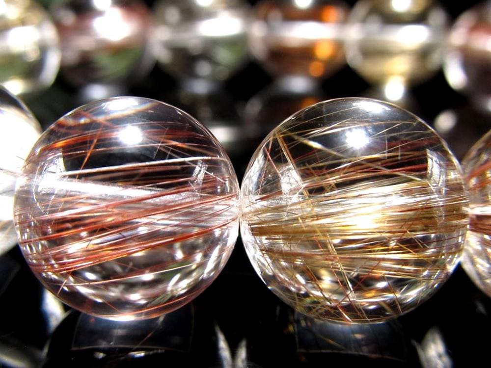 MIXルチルクォーツ ブレスレット キャッツアイ ルチルクォーツ ラビットヘア