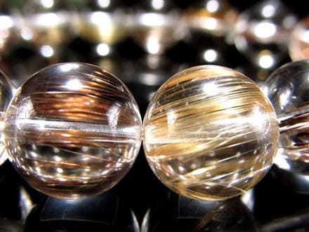 MIXルチルクォーツ ブレスレット キャッツアイ ルチルクォーツ ラビットヘア