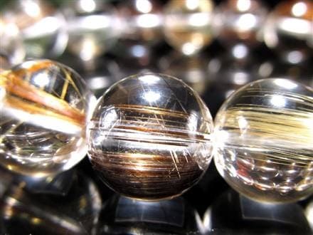 MIXルチルクォーツ ブレスレット キャッツアイ ルチルクォーツ ラビットヘア