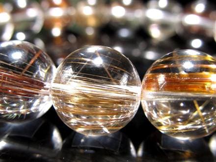 MIXルチルクォーツ ブレスレット キャッツアイ ルチルクォーツ ラビットヘア