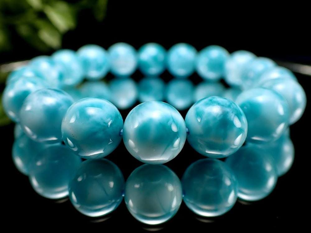 ラリマー ブレスレット ブルーペクトライト ドミニカ共和国 Larimar