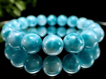 ラリマー ブレスレット ブルーペクトライト ドミニカ共和国 Larimar