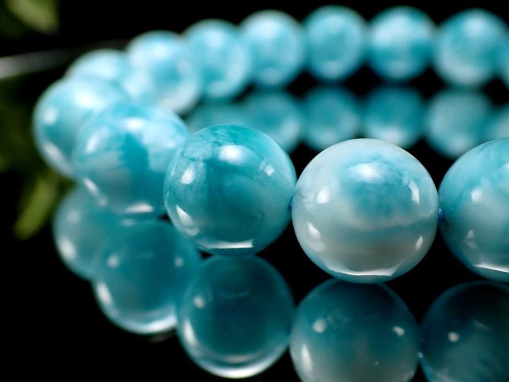 ラリマー ブレスレット ブルーペクトライト ドミニカ共和国 Larimar