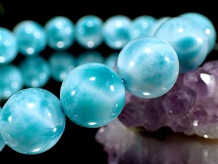 ラリマー ブレスレット ブルーペクトライト ドミニカ共和国 Larimar