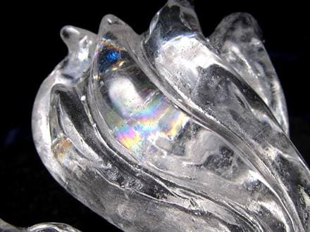 水晶 クリスタル 置物 クオーツ きつね彫刻